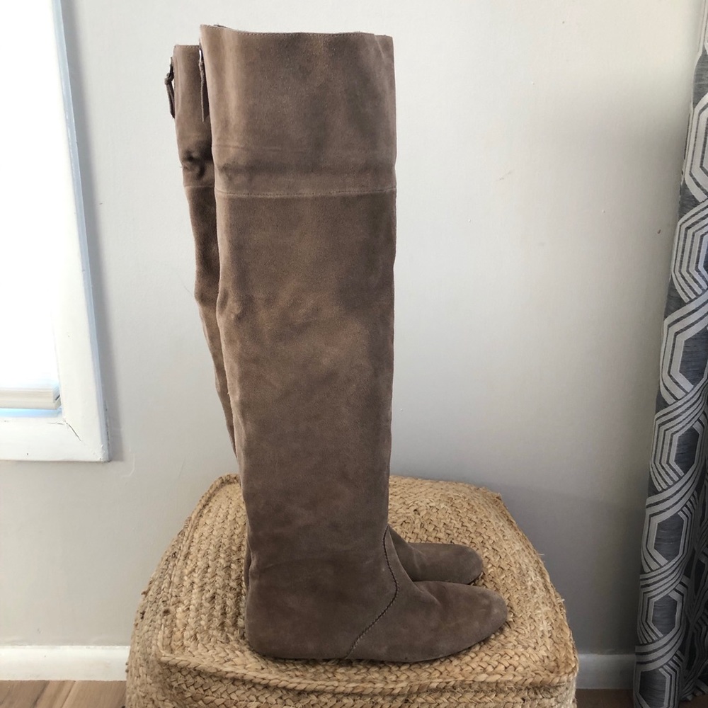 Over the knee Ann Taylor Loft suede boots